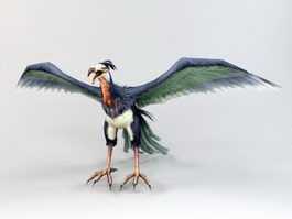 Cartoon Condor Bird 3d model preview