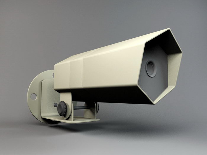 Outdoor CCTV Camera 3d rendering