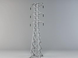 Electricity Pylon Tower 3d model preview