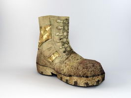 Old Army Boots 3d model preview