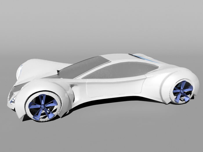 Future Sports Car 3d rendering