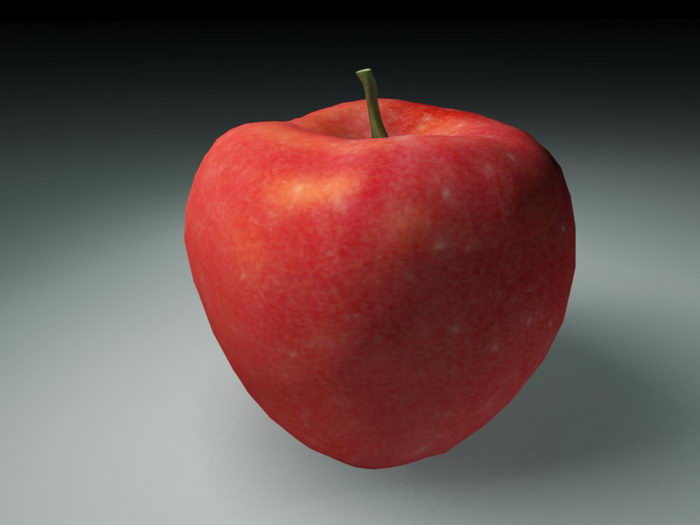 Red Apple 3d model Maya files free download modeling