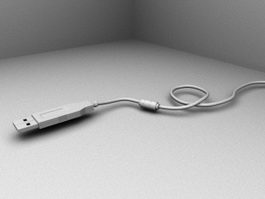 USB Cable 3d model preview
