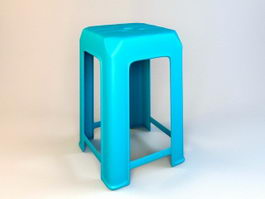 Plastic Stool Seat 3d model preview