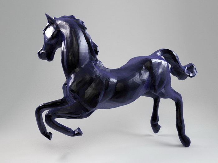Horse Sculpture 3d rendering