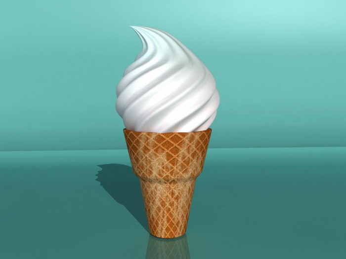 Ice Cream Cone 3d model Maya files free download