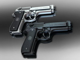 Beretta Pistol 3d model preview