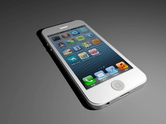 iPhone 5 White 3d rendering