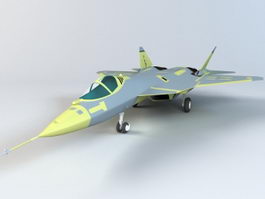 Russian Sukhoi T-50 Fighter Aircraft 3d preview