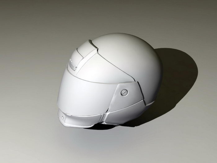 Full Face Motorcycle Helmet 3d model Maya files free download
