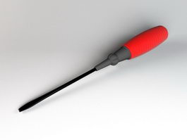 Flat-headed Screwdriver 3d model preview