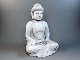 Sitting Buddha Statue 3d model preview