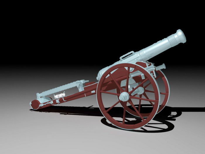 Civil War Artillery 3d rendering