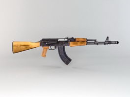 AK-47 with Magazine 3d model preview