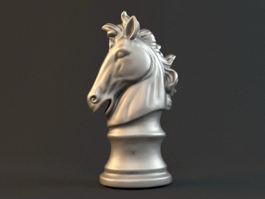 Horse Chess Piece 3d model preview