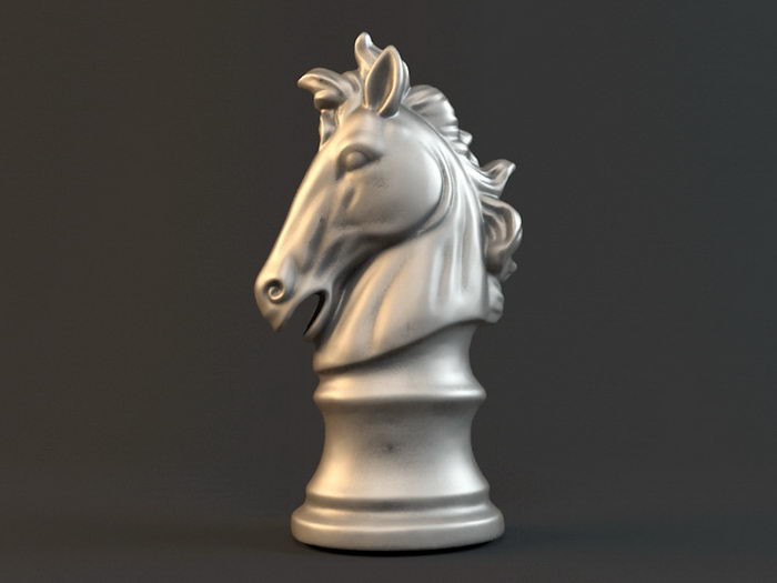 Horse Chess Piece 3d rendering
