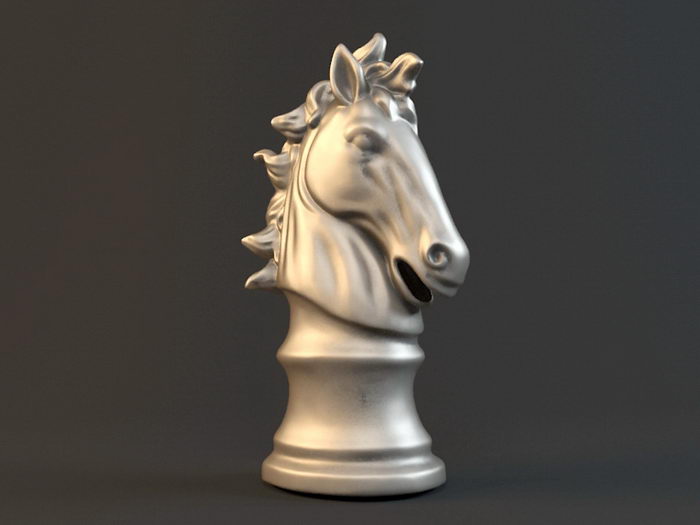 Horse Chess Piece 3d rendering