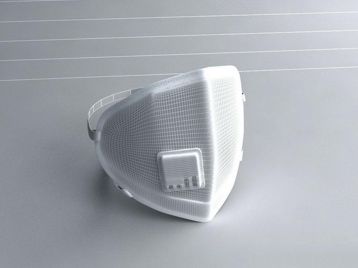 3M Surgical Mask 3d rendering