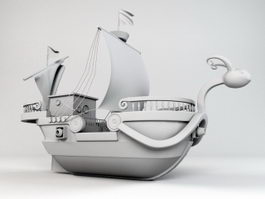 Going Merry Pirate Ship 3d model preview