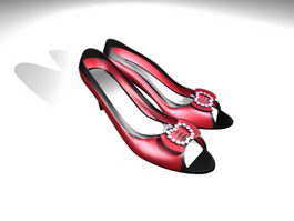 Short Heel Pumps 3d model preview