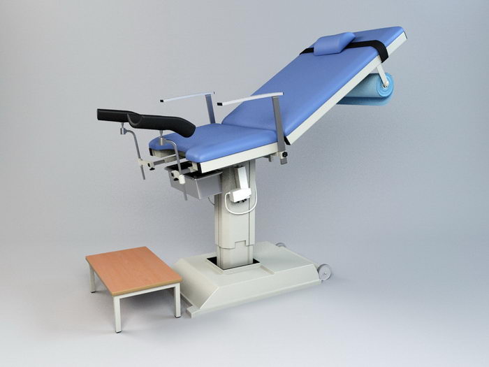 Gynaecological Examination Chair 3d rendering