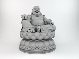 Laughing Buddha Statue 3d preview
