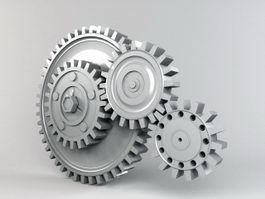 Arrangement Of Gears 3d model preview