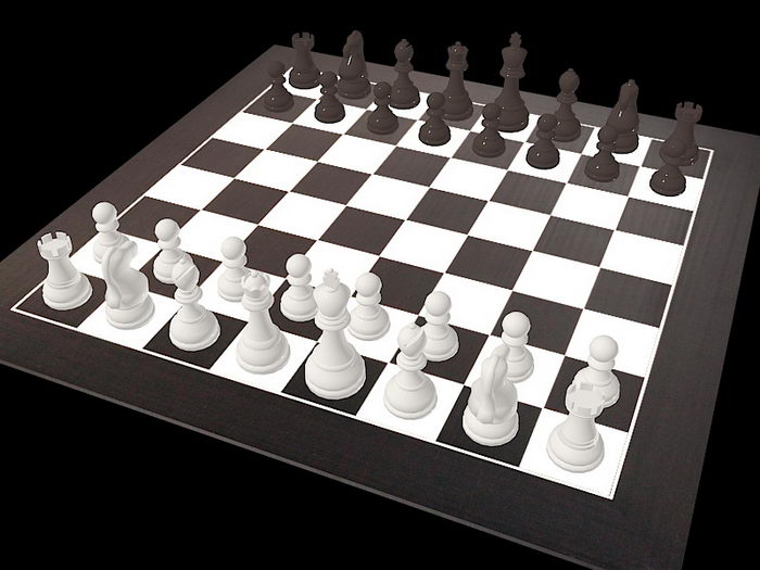 Chess Game 3d rendering