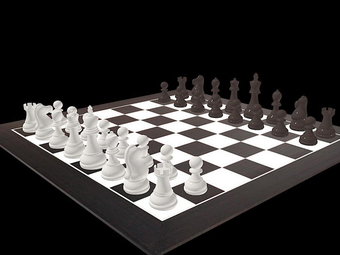 Chess Game 3d rendering