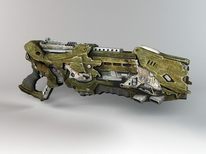 Alien Blaster Gun 3d rendering