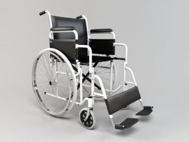 Folding Wheelchair 3d model preview