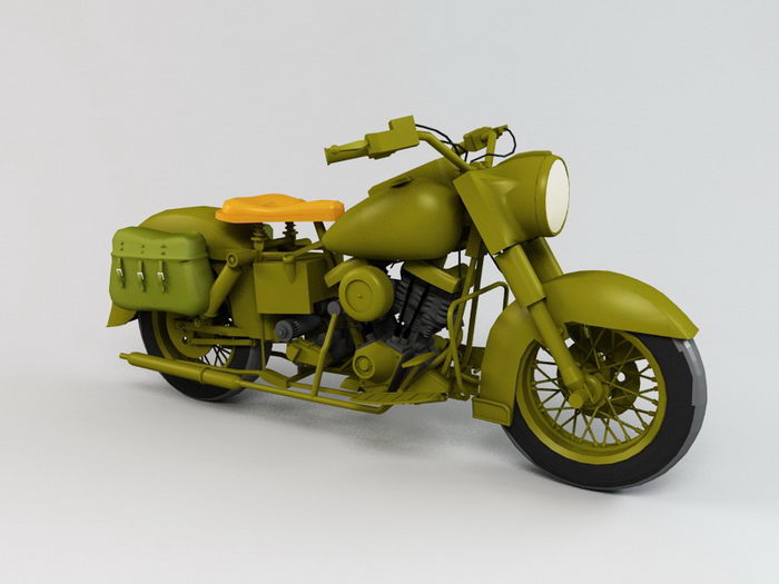 Army Motorcycle 3d rendering
