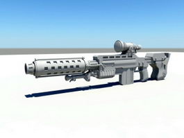 Sci-Fi Combat Rifle 3d model preview