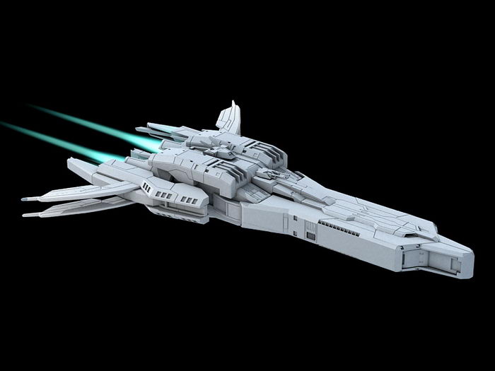 Sci-Fi Starship Art 3d rendering