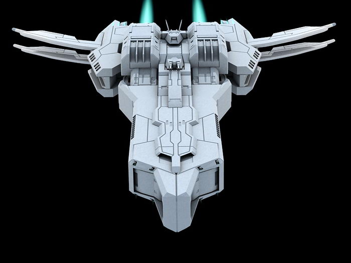 Sci-Fi Starship Art 3d rendering