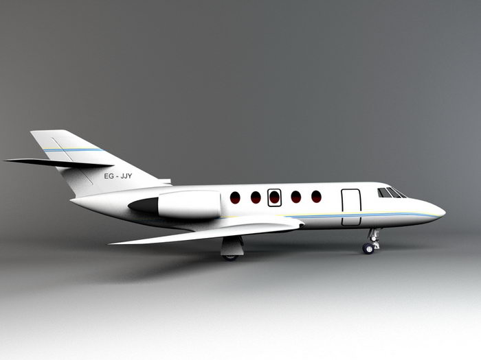 Small Private Plane 3d rendering