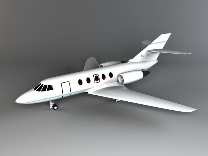 Small Private Plane 3d rendering
