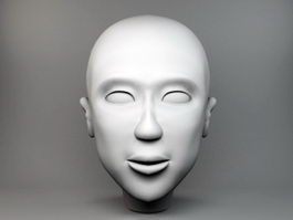 Female Head 3d model preview