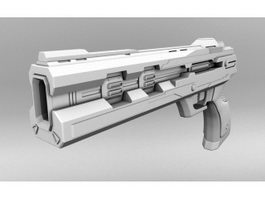 Futuristic Pistol 3d model preview