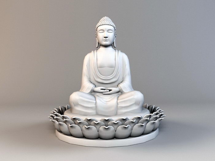 India Buddha Statue 3d rendering