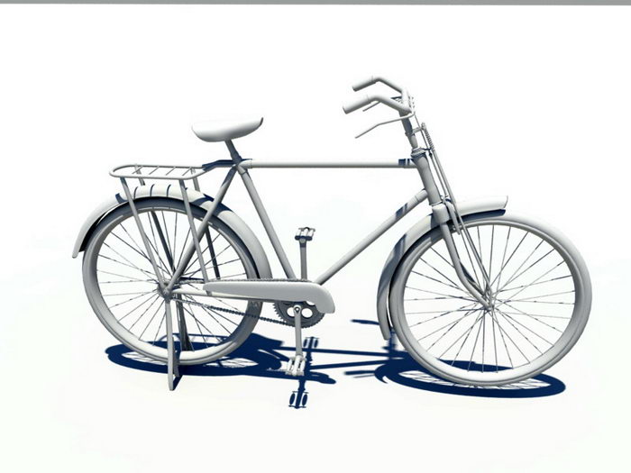 Old Bicycle 3d rendering