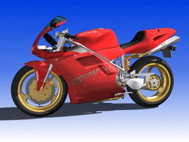 Ducati 916 Sport Bike 3d model preview