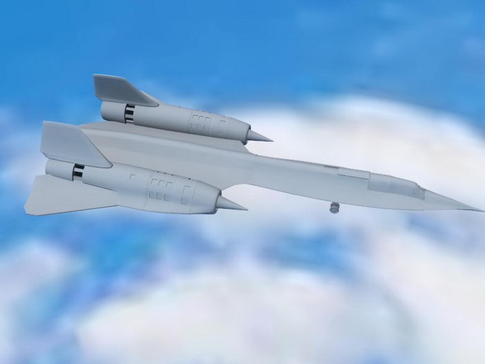 A-12 Blackbird 3d rendering