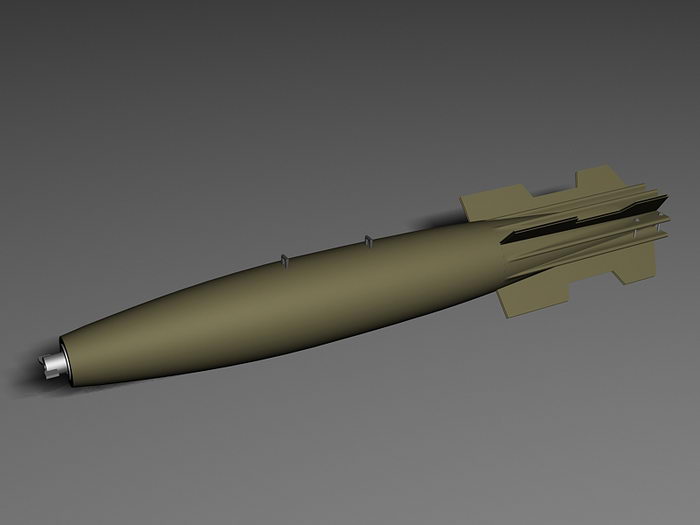 Mark 82 Bomb 3d rendering