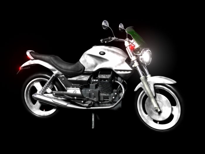Moto Guzzi 3d rendering
