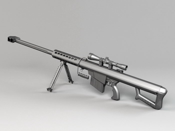 Barrett M82A1 Sniper 3D Model.