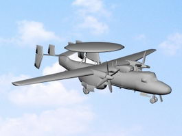 E-2C AWACS Aircraft 3d model preview