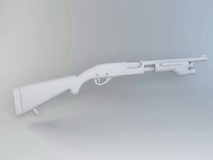 Remington Model 870 3d rendering