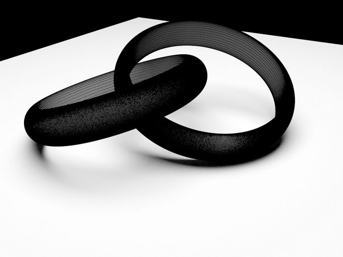 Gold Ring 3d rendering