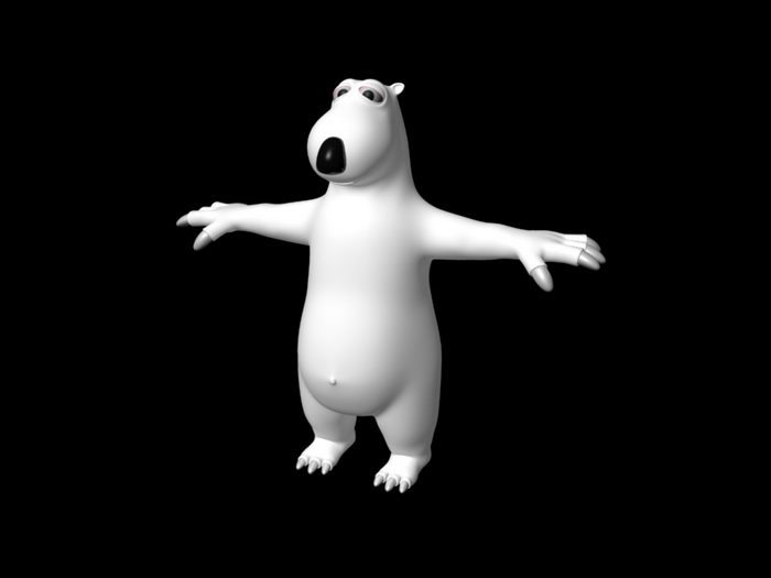 Backkom Bear Cartoon Rig 3d model - CadNav